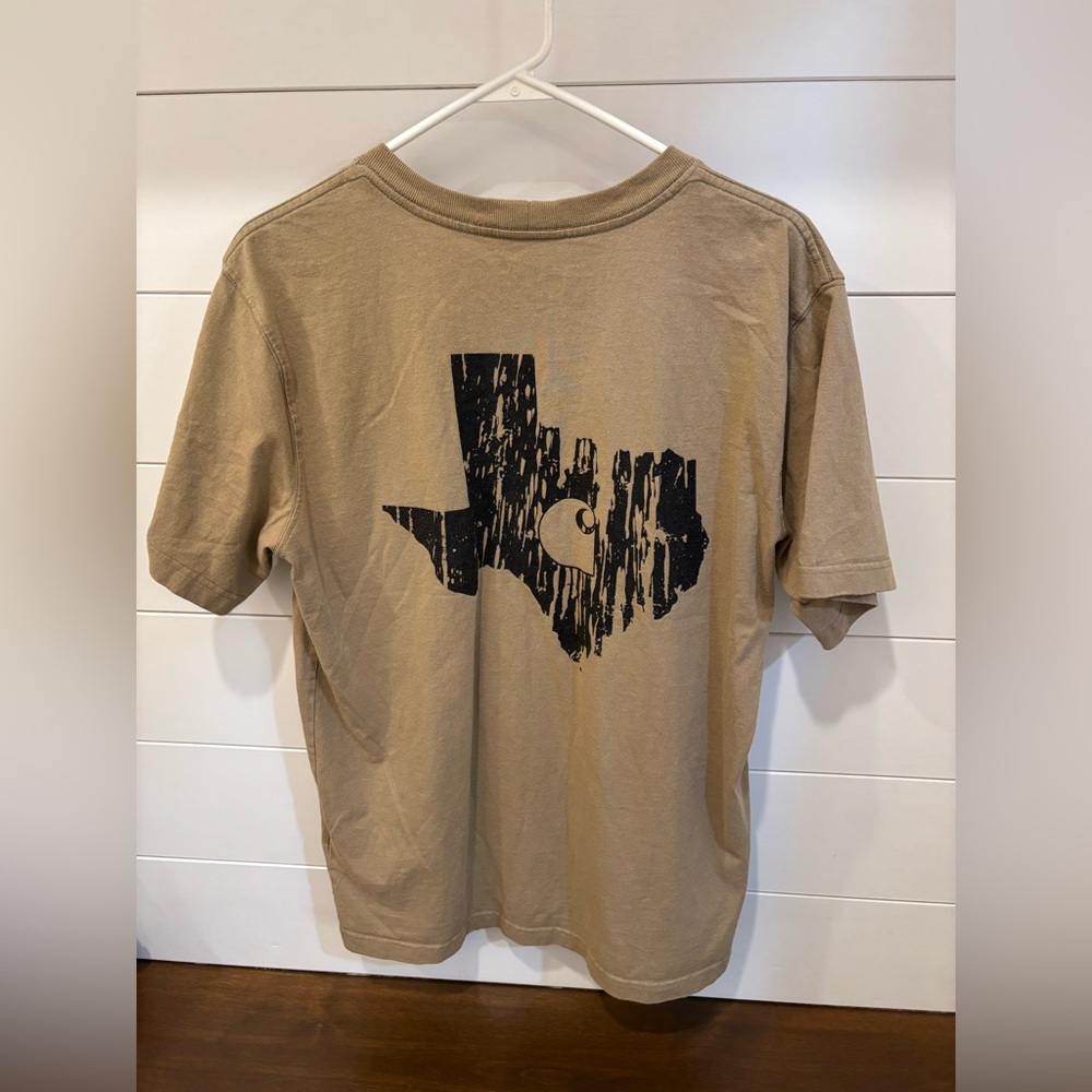 Carhartt Tan Short Sleeve Tee Casual Classic - Picture 3 of 4